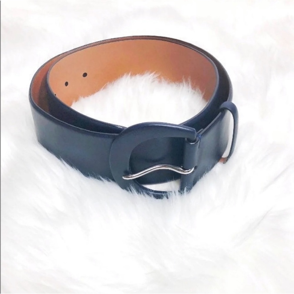 Ralph Lauren Navy Blue Wide Belt